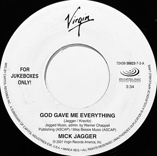 Mick Jagger - God Gave Me Everything (7" Single)