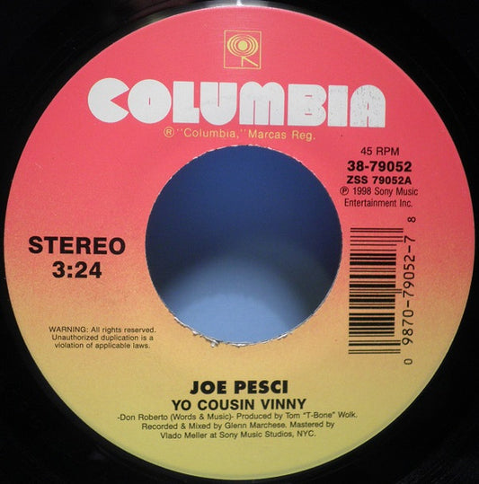 Joe Pesci - Yo Cousin Vinny / Wise Guy (7" Single)