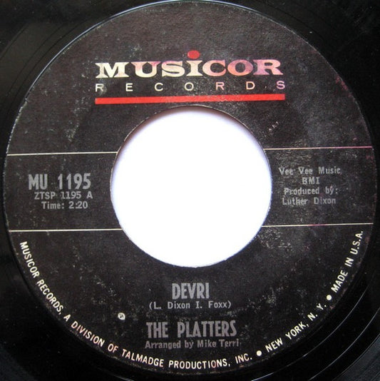 The Platters - Devri / Alone In The Night (Without You) (7" Single)