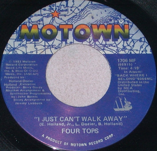 Four Tops - I Just Can't Walk Away / Hang (7" Single)