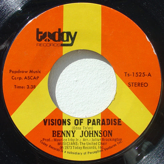 Benny Johnson - Visions Of Paradise / Stop Me (7" Single)