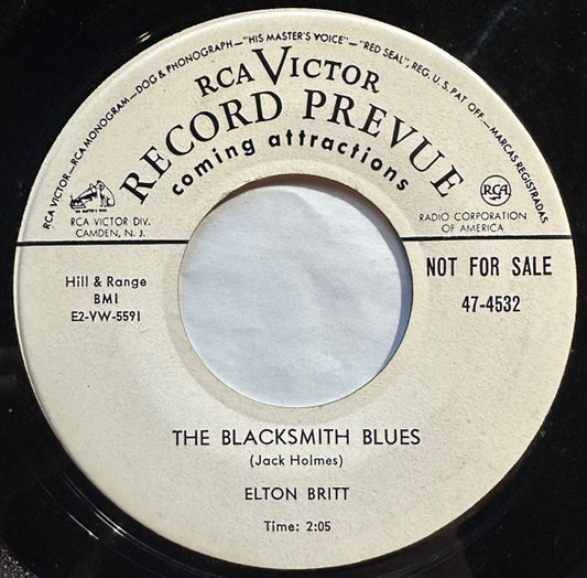 Elton Britt - The Blacksmith Blues / Five Glasses On A Texas Bar