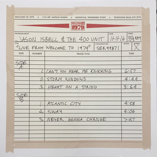 Jason Isbell And The 400 Unit - Live From Welcome To 1979 (12", RSD, Ltd, 140g)