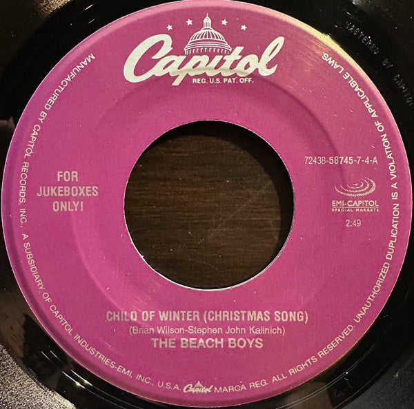 The Beach Boys - Child Of Winter (Christmas Song) / Winter Symphony (7" Single)