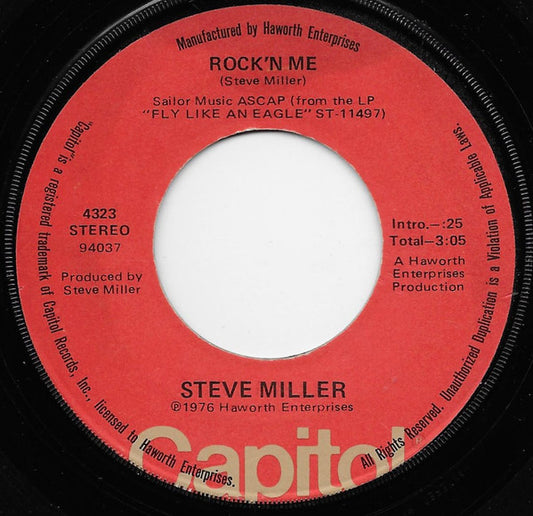 Steve Miller - Rock 'N Me / Living In The U.S.A. (7" Single)