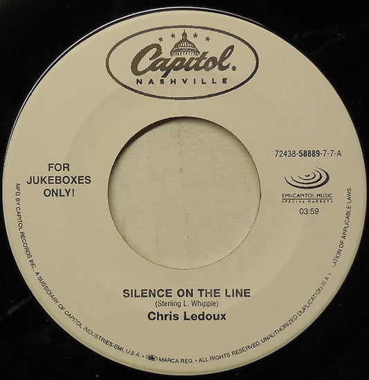 Chris LeDoux - Silence On The Line (7" Single)