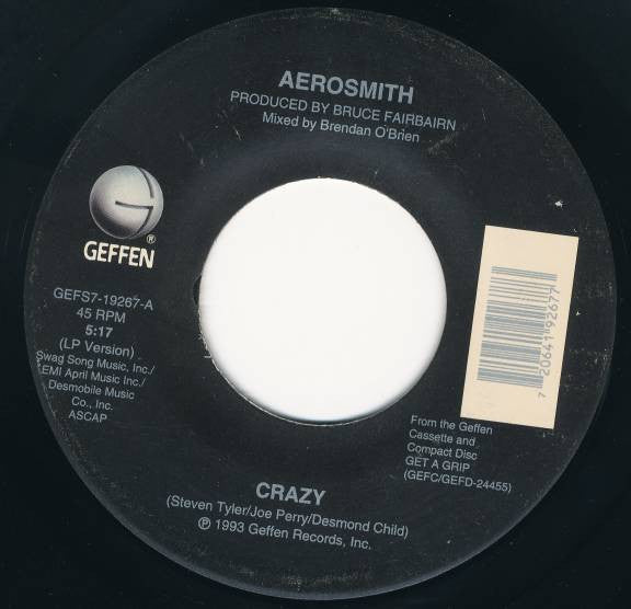 Aerosmith - Crazy (7" Single)