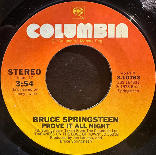 Bruce Springsteen - Prove It All Night (7" Single)