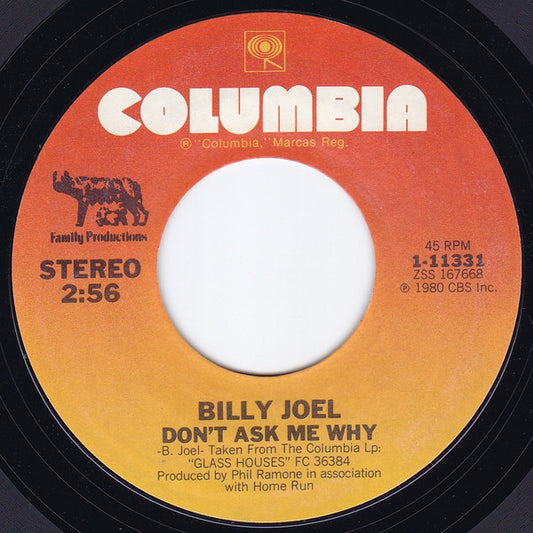 Billy Joel - Don't Ask Me Why (7" Single)