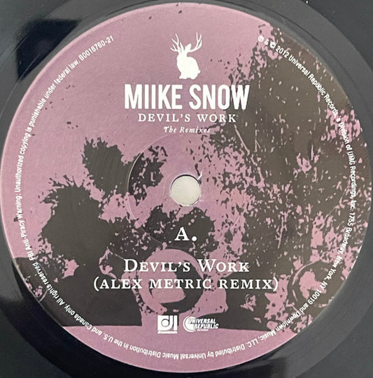 Miike Snow - Devil's Work - The Remixes (7" Single, RSD)