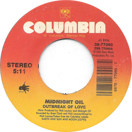 Midnight Oil - Outbreak Of Love (7" Single)
