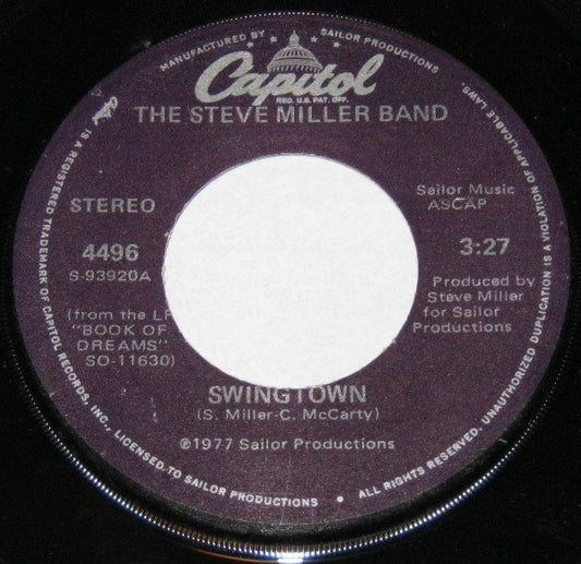 Steve Miller Band - Swingtown (7" Single)