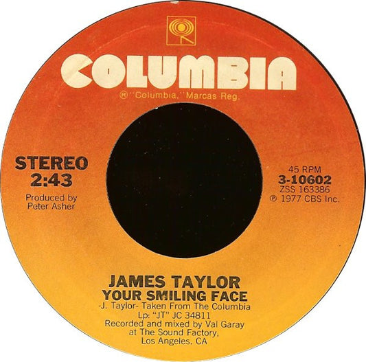 James Taylor - Your Smiling Face (7" Single)