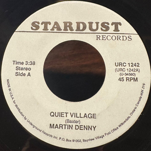 Martin Denny / Cozy Cole - Quiet Village / Topsy Part 2 (7" Single)