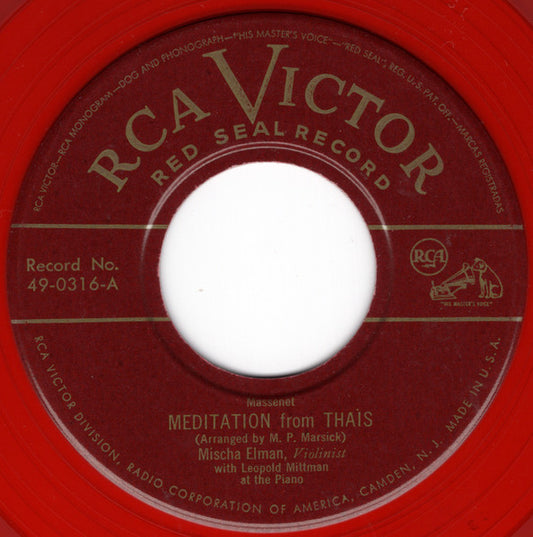 Massenet, Dvorak, Elman, Mittman - Meditation From Thais / Humoresque