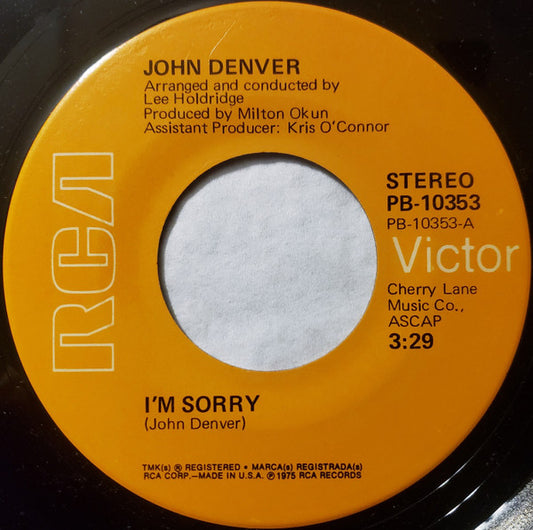 John Denver - I'm Sorry / Calypso