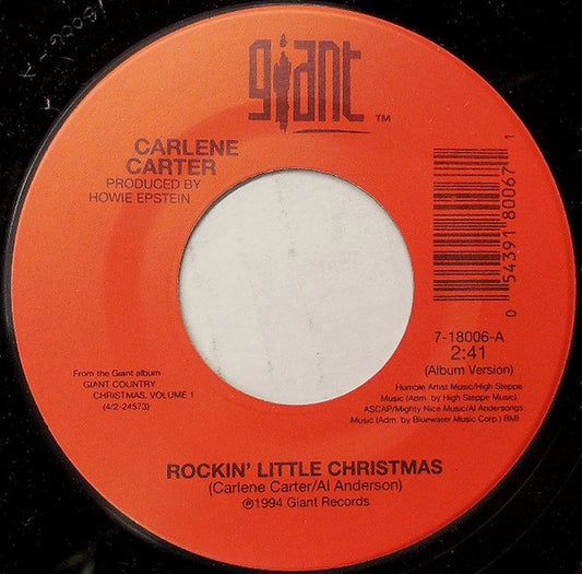 Carlene Carter - Rockin' Little Christmas / The Working Elf Blues (7" Single)