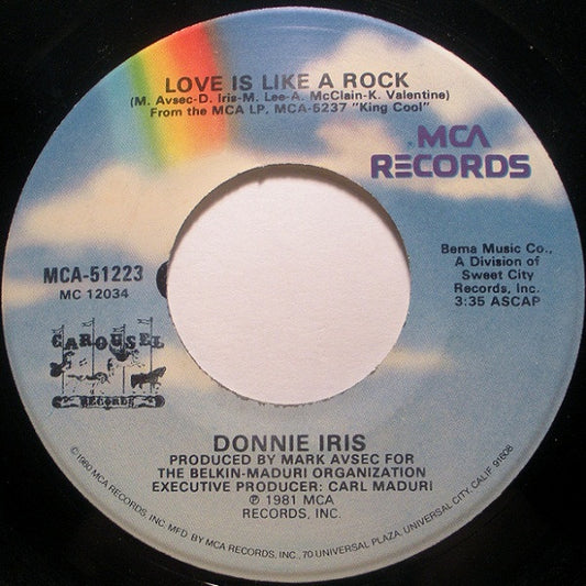 Donnie Iris - Love Is Like A Rock (7" Single)