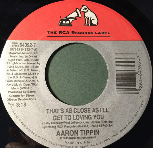 Aaron Tippin - That's As Close As I'll Get To Loving You (7" Single)