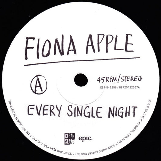 Fiona Apple - Every Single Night (7" Single, Promo)
