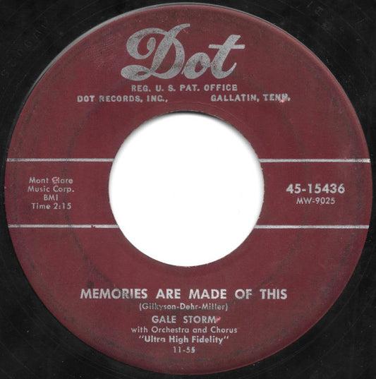 Gale Storm - Teen Age Prayer / Memories Are Made Of This