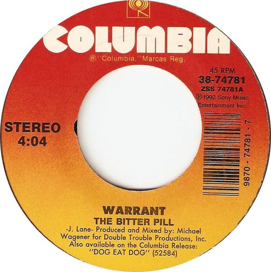 Warrant - The Bitter Pill (7" Single)