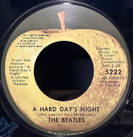 The Beatles - A Hard Day's Night (7" Single)