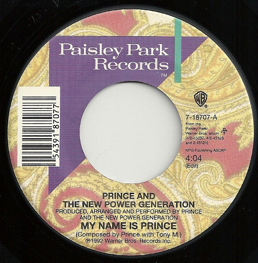 Prince And The New Power Generation - My Name Is Prince (7" Single)