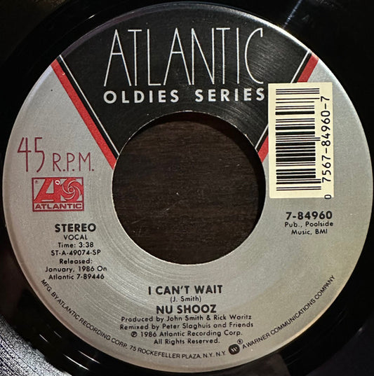 Nu Shooz - I Can't Wait / Point Of No Return (7" Single)