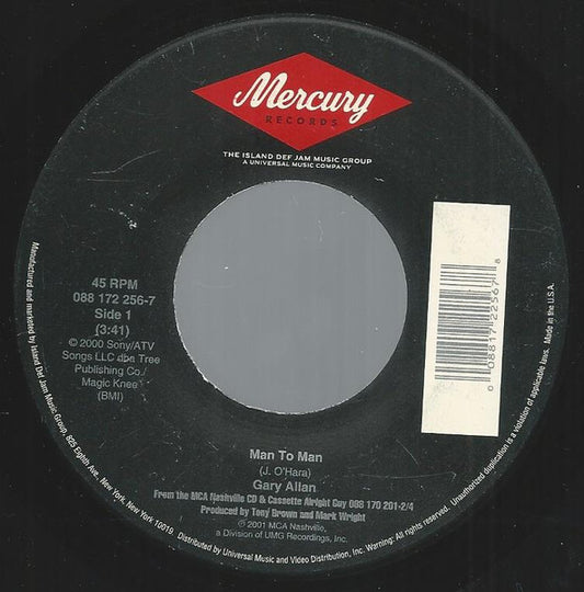 Gary Allan - Man To Man / Alright Guy (7" Single)