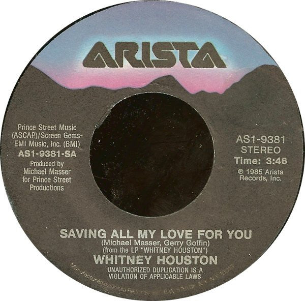 Whitney Houston - Saving All My Love For You