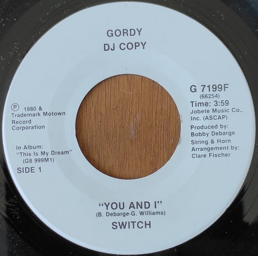 Switch - You And I (7" Single, Promo)