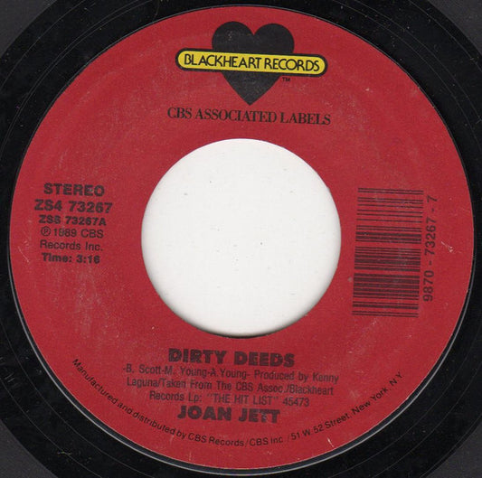Joan Jett - Dirty Deeds (7" Single)