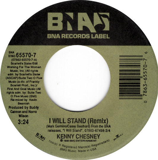 Kenny Chesney - I WIll Stand (7" Single)