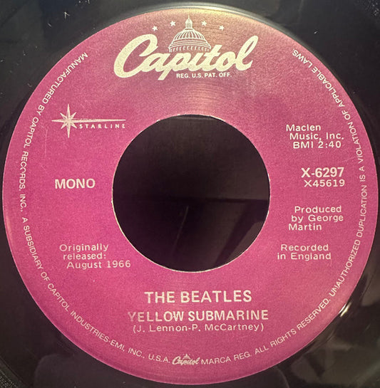 The Beatles - Yellow Submarine / Eleanor Rigby (7" Single)