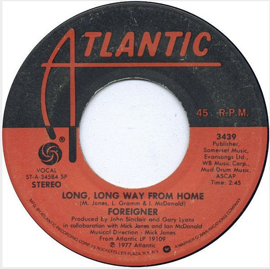 Foreigner - Long, Long Way From Home (7" Single)