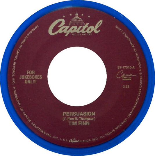 Tim Finn - Persuasion (7" Single, Blue vinyl)