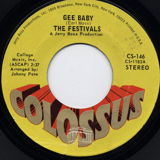 The Festivals - Gee Baby (7" Single)