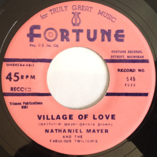 Nathaniel Mayer And His Fabulous Twilights - Village Of Love (7" Single)