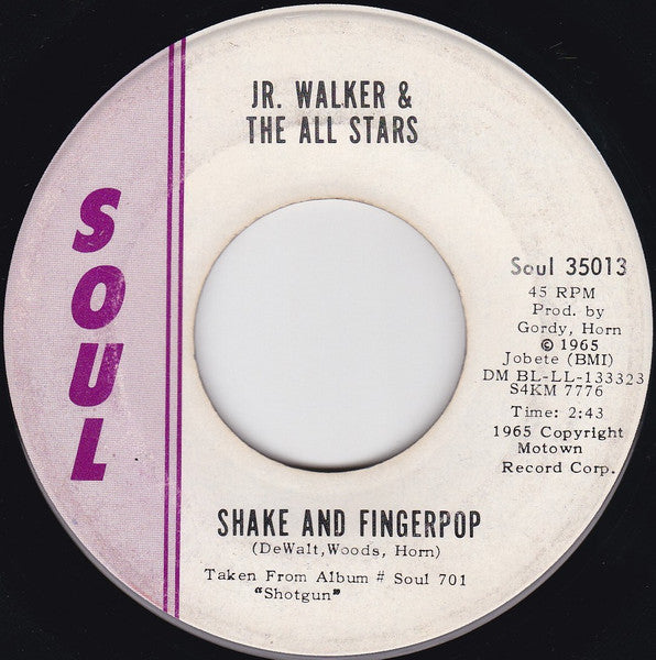 Junior Walker & The All Stars - Shake And Fingerpop / Leo's Back