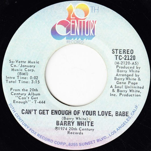 Barry White - Can't Get Enough Of Your Love, Babe