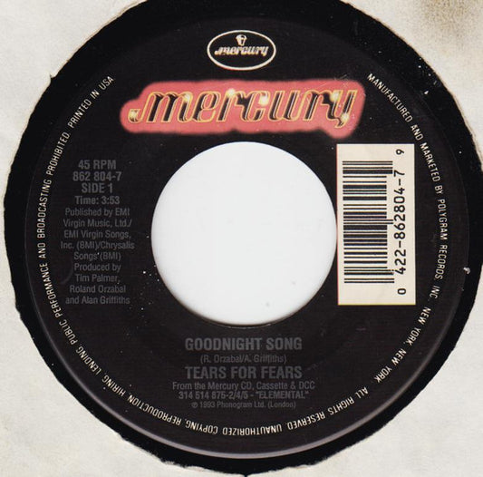 Tears For Fears - Goodnight Song (7" Single)
