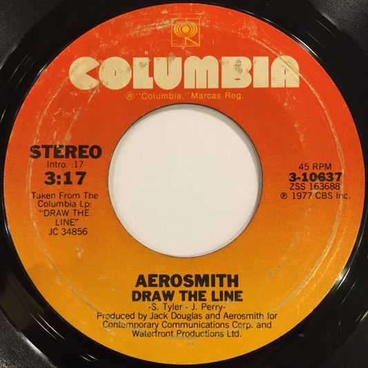 Aerosmith - Draw The Line / Bright, Light, Fright (7" Single)