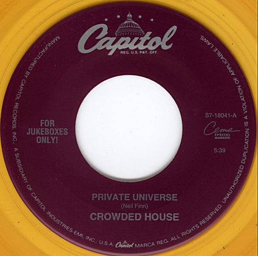 Crowded House - Private Universe (7" Single, Gold vinyl)