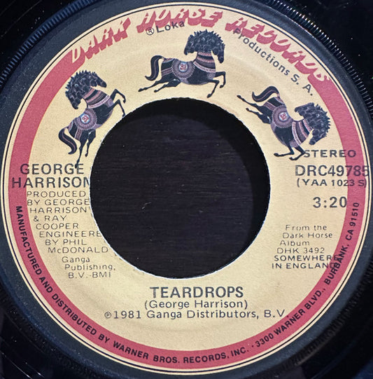 George Harrison - Teardrops (7" Single)