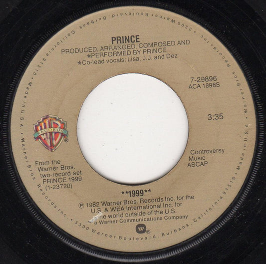 Prince - 1999 (7" Single)