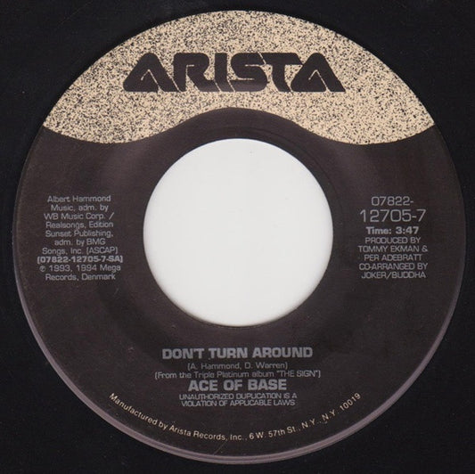 Ace Of Base - Don't Turn Around (7" Single)