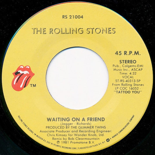 The Rolling Stones - Waiting On A Friend (7" Single)