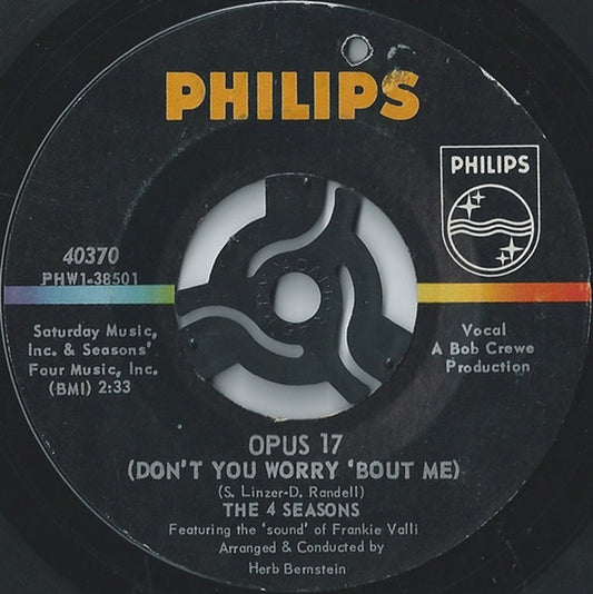 The Four Seasons Featuring Frankie Valli - Opus 17 (Don't You Worry 'Bout Me)
