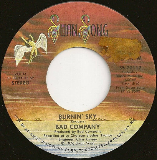 Bad Company - Burnin' Sky (7" Single)